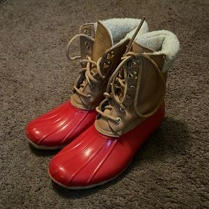 Sperry fleece lined duck womens size 9